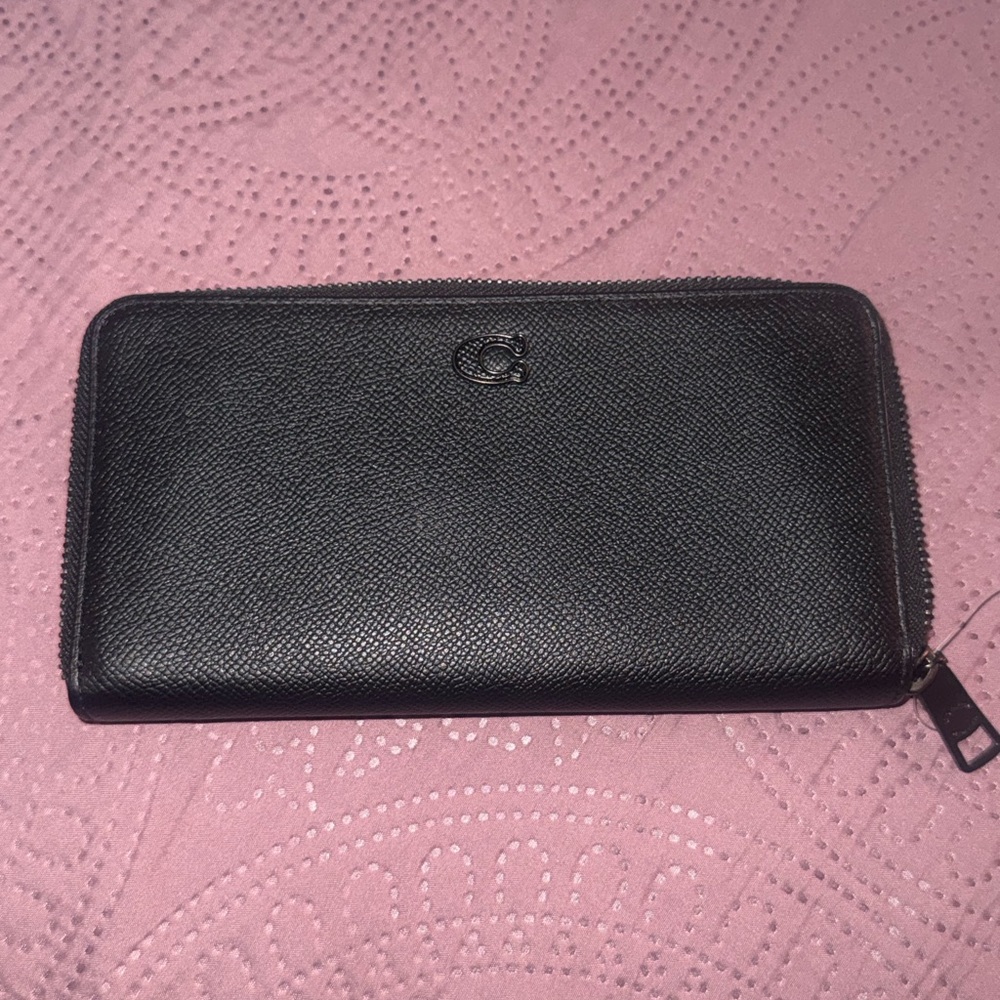 Coach Black Accordion Wallet